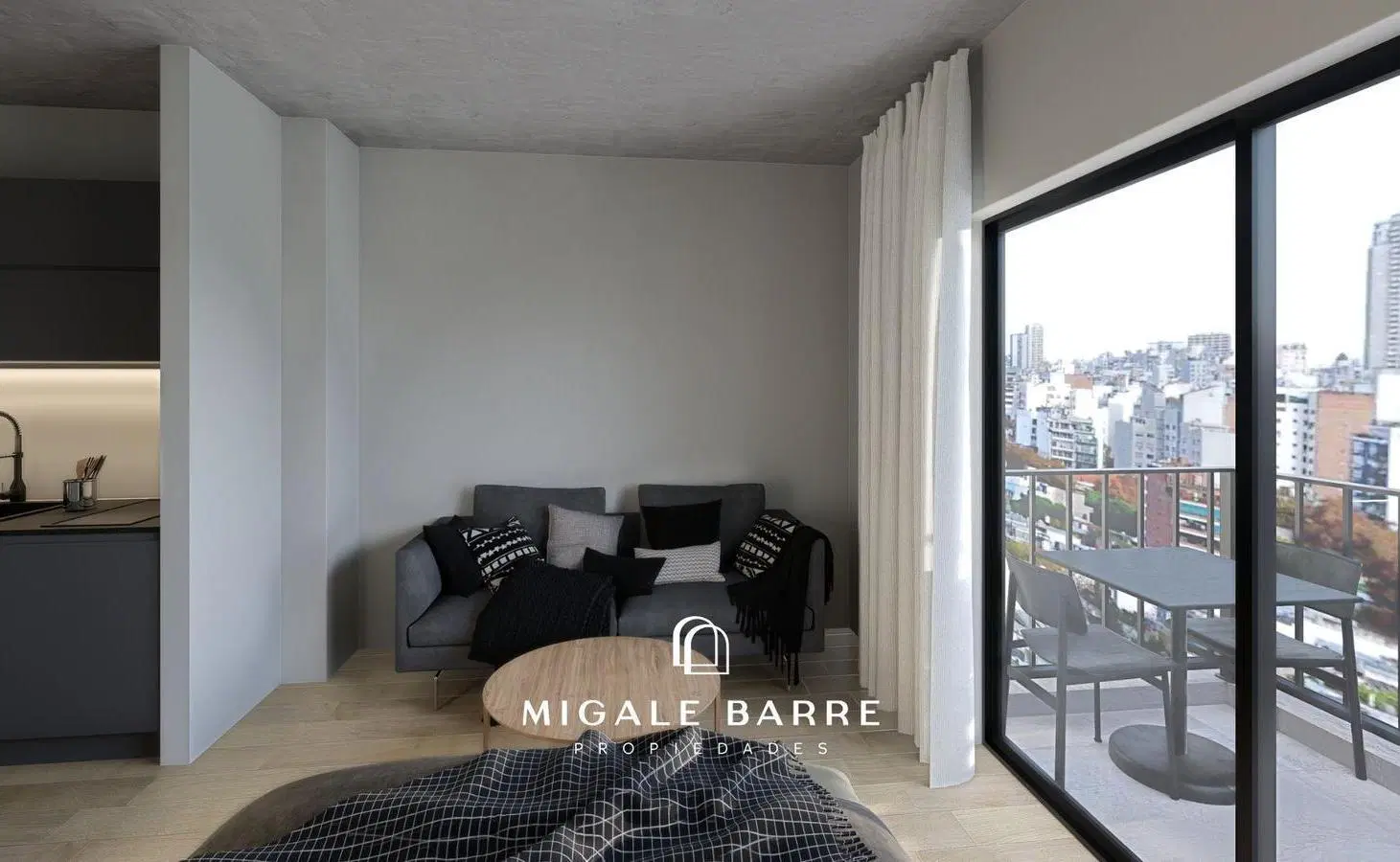 Departamento en pozo 1 ambiente con balcon 5
