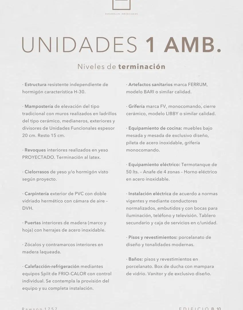 Venta - Departamentos 1 y 2 ambientes - Zona Aldrey 5
