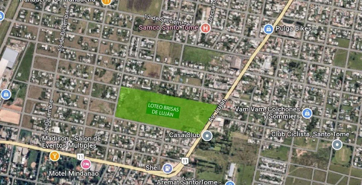 Lote en venta Brisas de Lujan, Santo Tome
