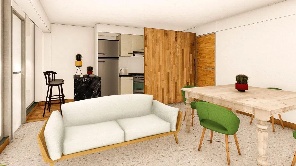 DEPARTAMENTO DE UN DORMITORIO EN CONSTRUCCION 2