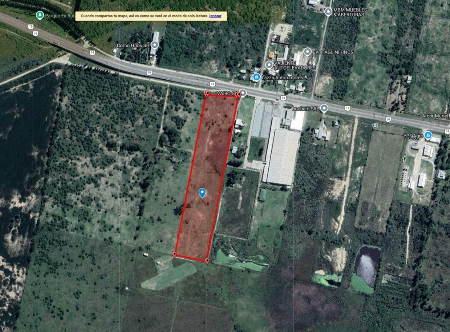 Foto de VENTA DE 5 HECTAREAS SOBRE RUTA 19 AREA INDUSTRIAL, imagen 2