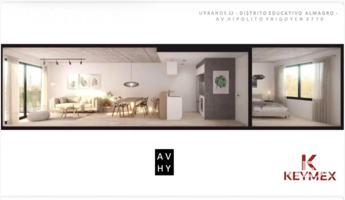 Departamento 3 ambientes con balcón, en Almagro. En construcción-entrega estimada mediados 2028. 3