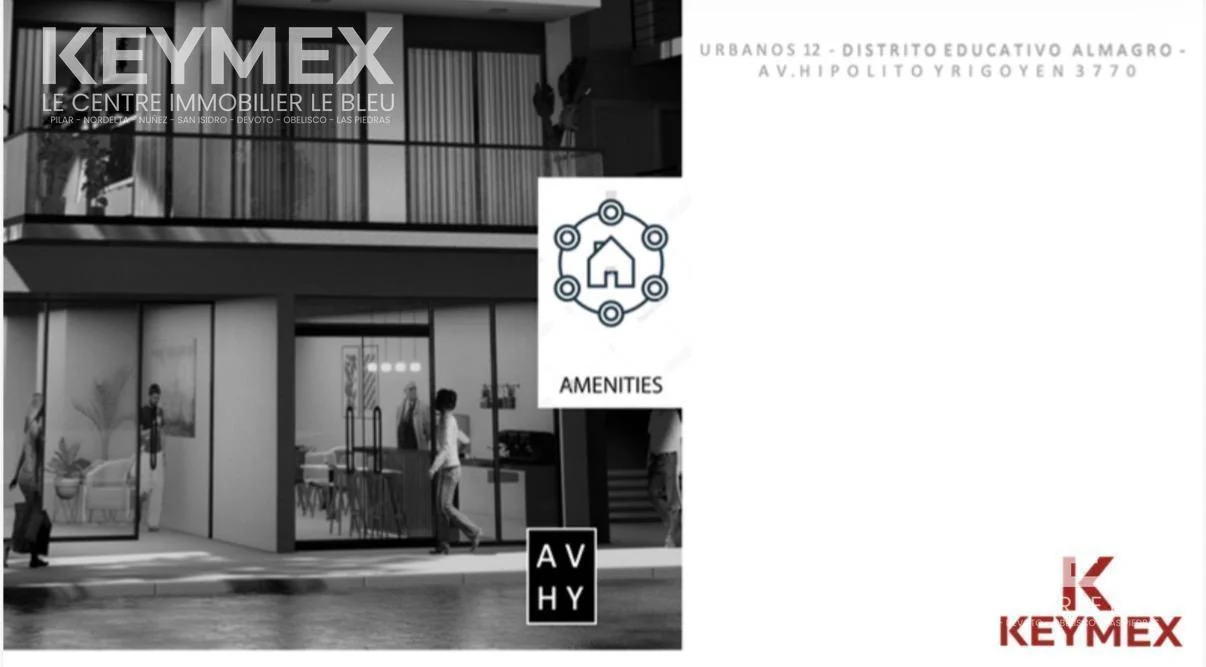 Departamento 3 ambientes con balcón, en Almagro. En construcción-entrega estimada mediados 2028.