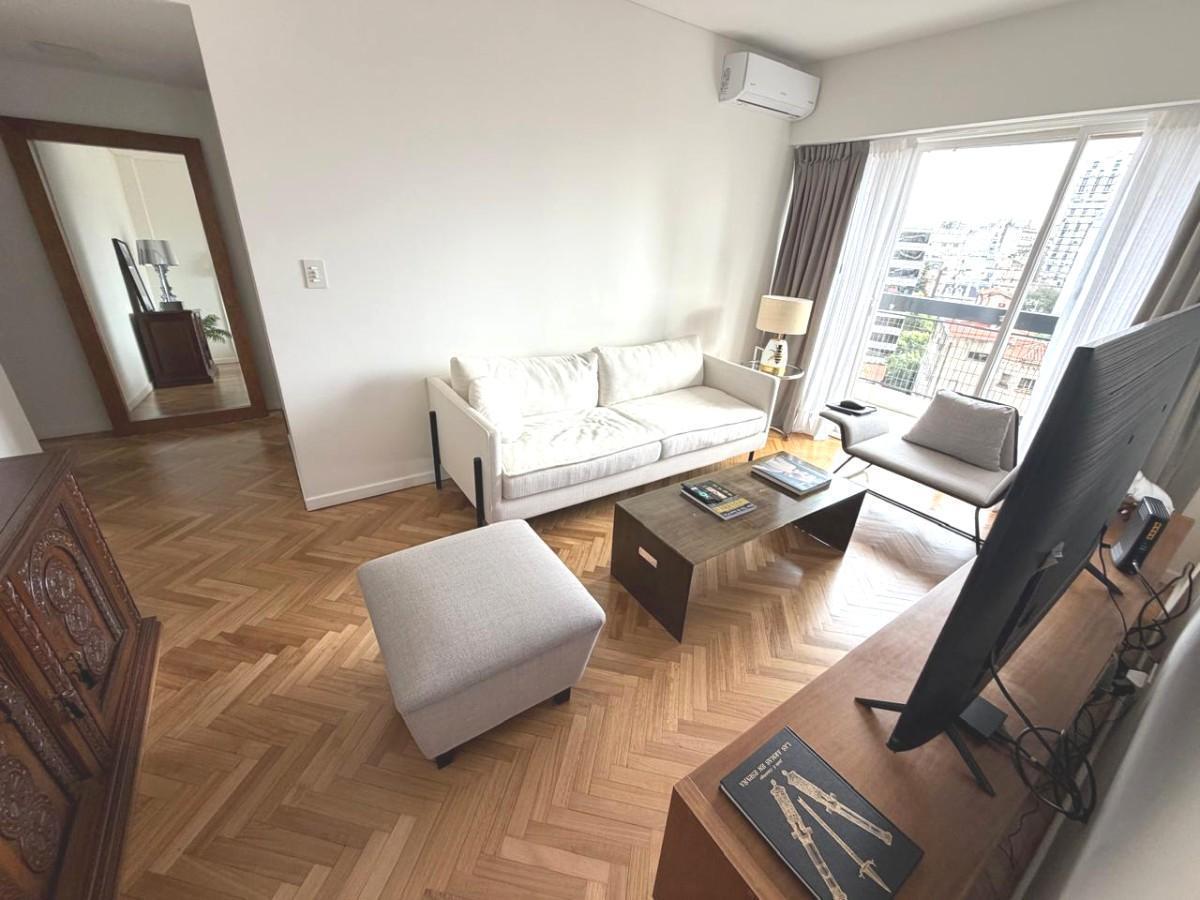 Departamento en alquiler de 2 ambientes en piso alto - amoblado