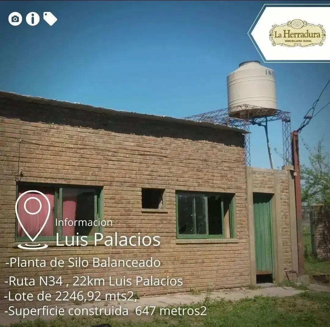 Luis Palacios (Santa Fe). Depósito - planta silos. En Venta. Frente ruta 34