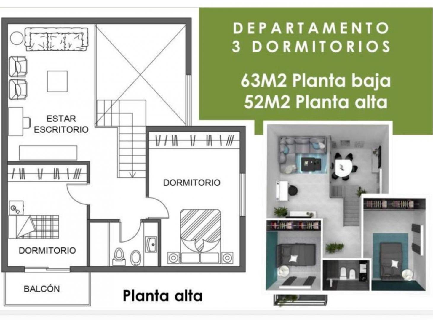 Foto de Dúplex a estrenar en obra frente a uni MAZA, imagen 2