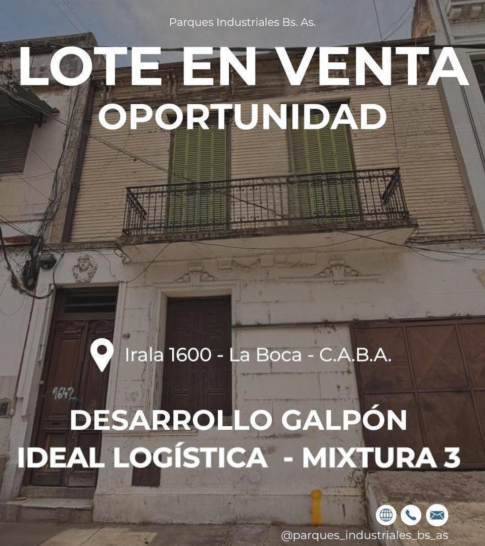 Foto de LOTE EN VENTA - MIXTURA 3, Irala 1600, La Boca .Ideal Galpón/ Logística., imagen 3