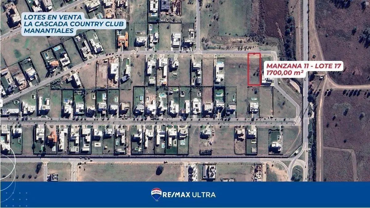 TERRENO DE 1700M2 EN VENTA LA CASCADA COUNTRY GOLF 4