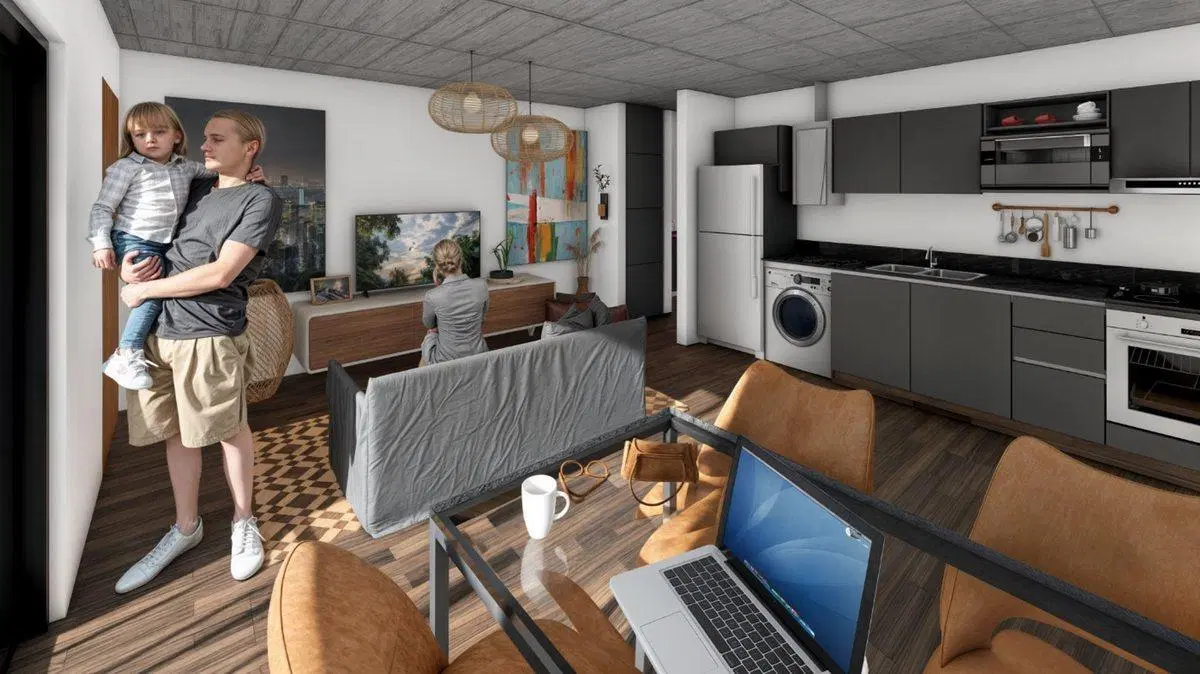 Departamento de 1 Dorm con Balcón Interno B° Provi 4