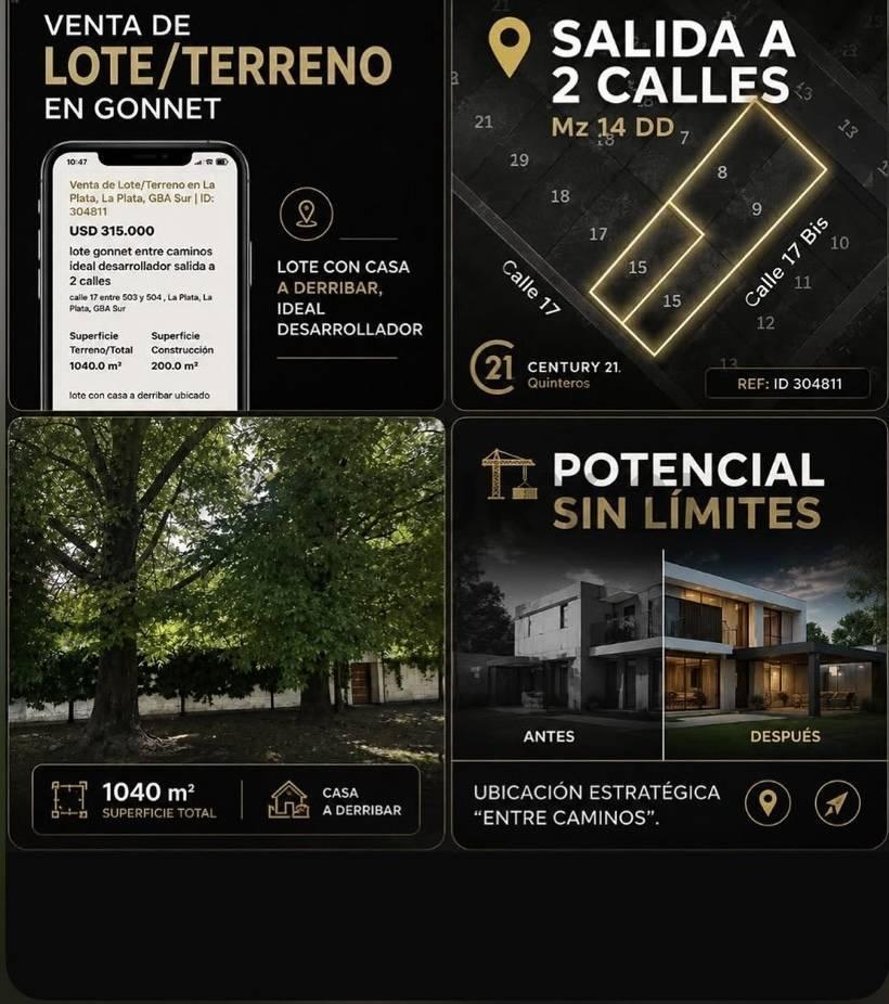 Foto de venta gonnet salida a 2 calles ( ideal desarrolador ), imagen 3