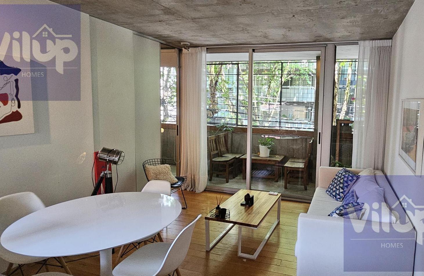 Departamento temporario 2 ambientes en Palermo Hollywood al frente