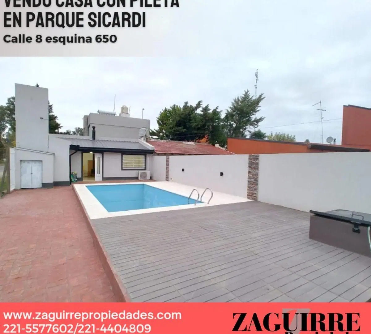 Vendo casa sobre lote propio de 8,66 x 34,64 mts en Villa Garibaldi parque Sicardi 1