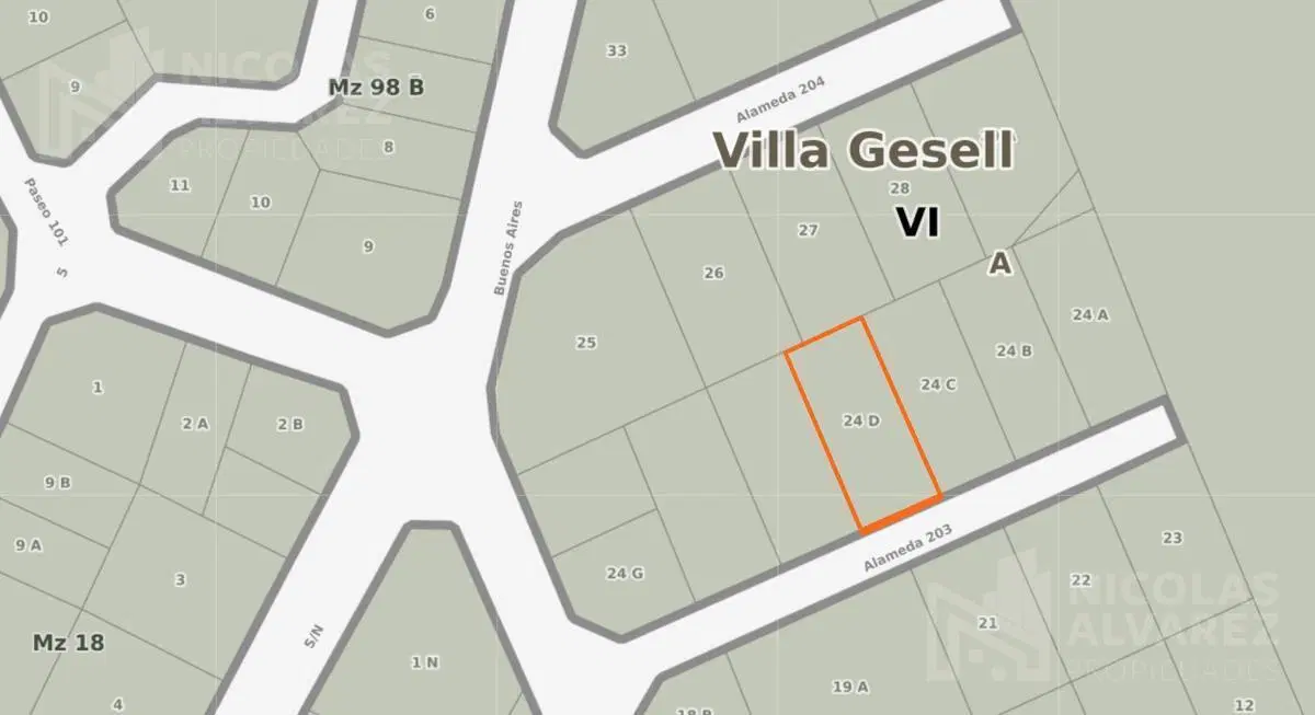 Lote terreno en venta 720m2 Super Centrico, ideal inversor - Villa Gesell 2