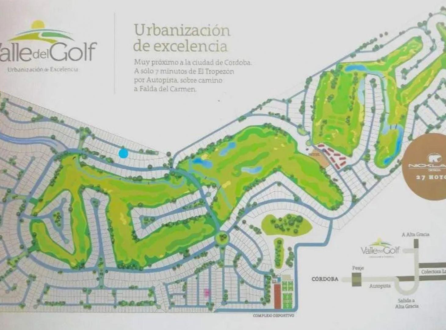 Venta Lote 828 m2 Valle del Golf Etapa 3