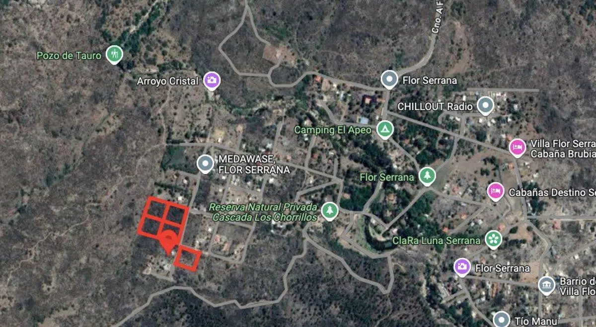VENTA LOTES 1.900M2 EN VILLA FLOR SERRANA, TANTI 4