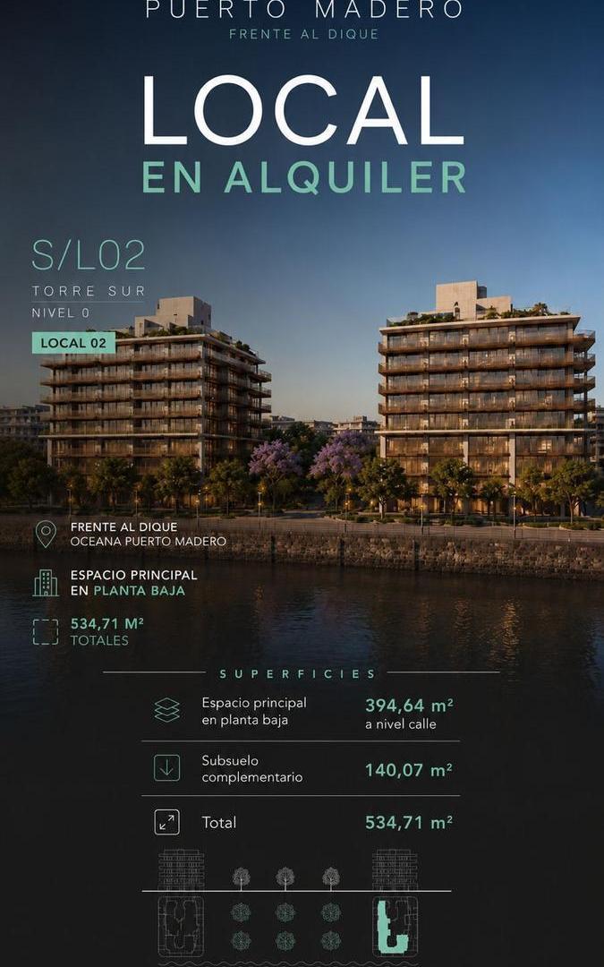Foto de ALQUILER DE LOCAL DE 534M2 FRENTE AL DIQUE EN OCEANA PUERTO MADERO |, imagen 5