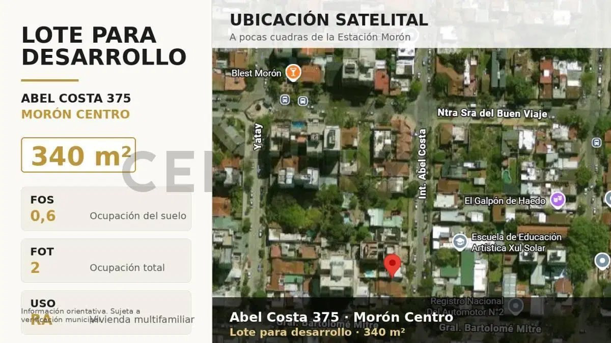 VENTA LOTE MORON CENTRO IDEAL INVERSOR 340 M2 2