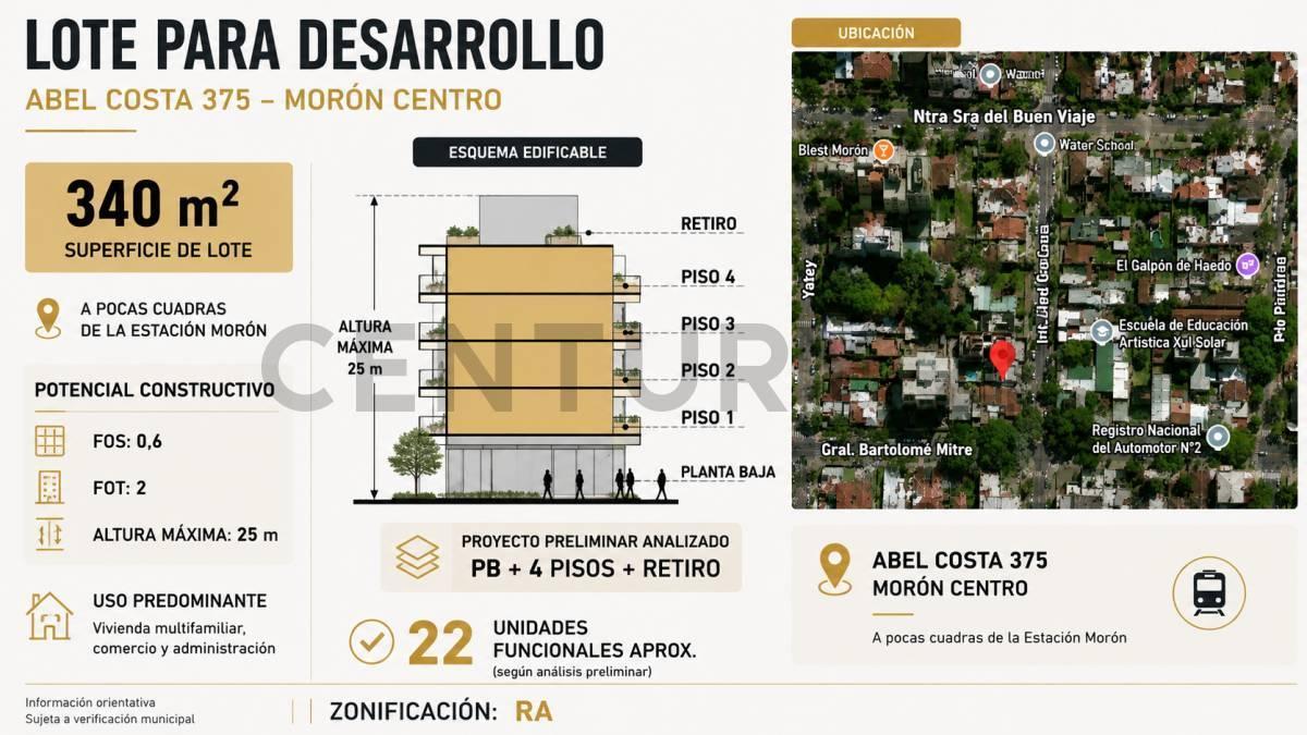 Foto de VENTA LOTE MORON CENTRO IDEAL INVERSOR 340 M2, imagen 4