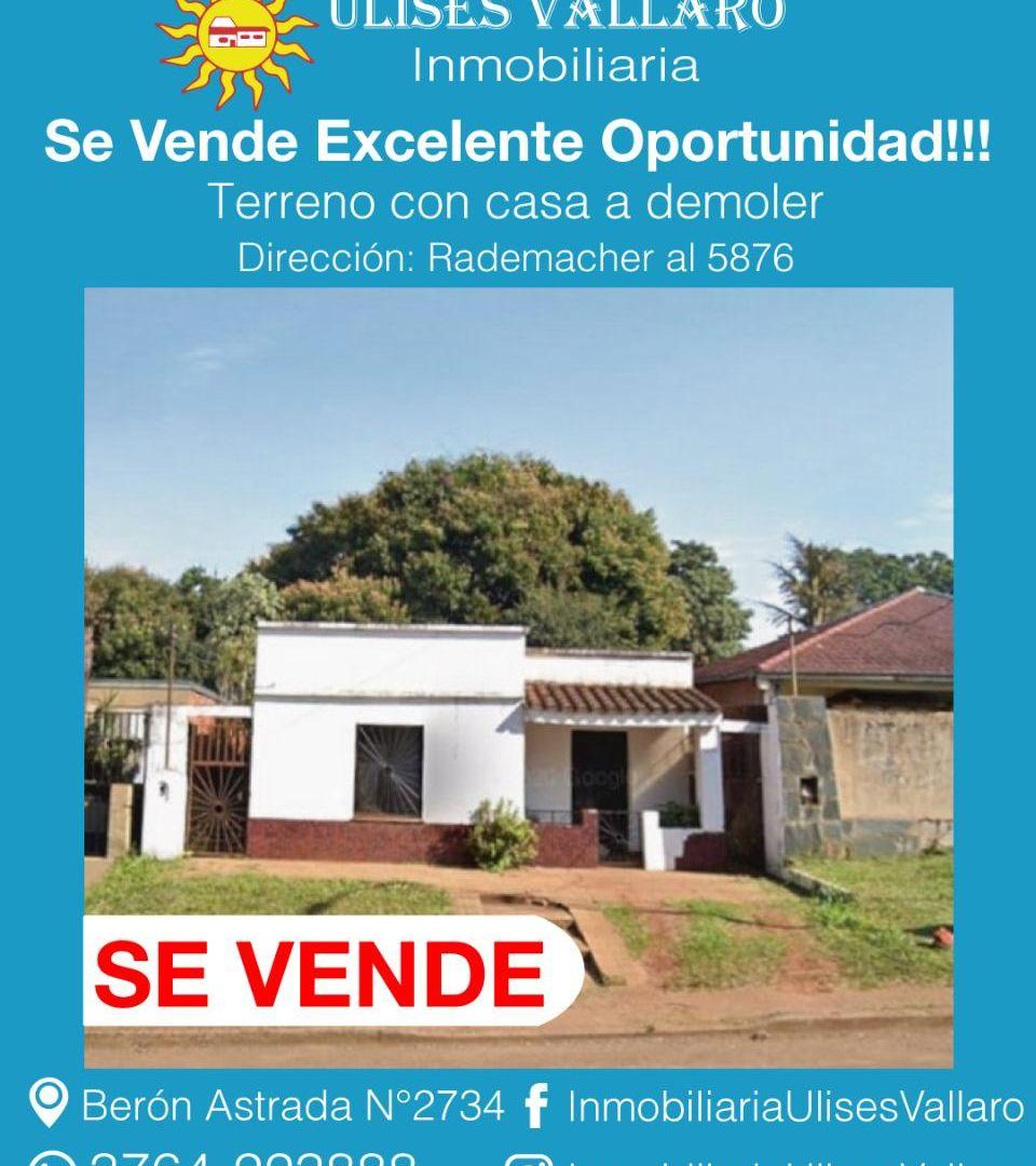 Excelente Oportunidad..!!VENDO Terreno con casa a reciclar