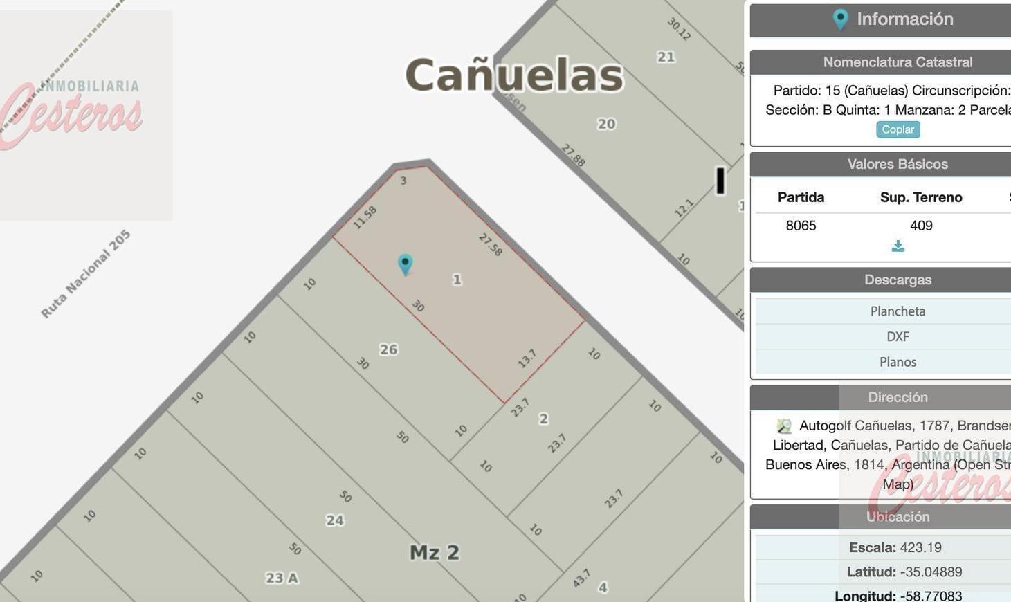 Foto de 2 Terrenos sobre Pasaje Padre Diaz y Brandsen, Ingreso Cañuelas., imagen 3