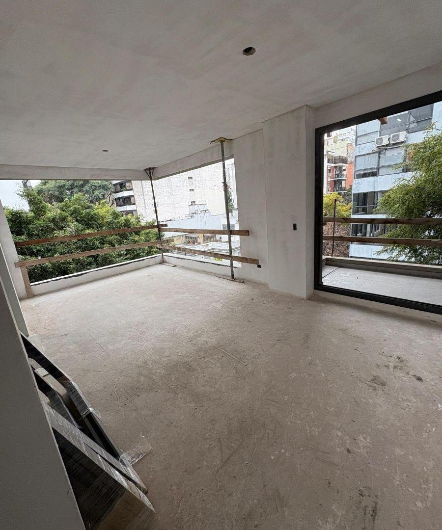 2 ambientes en esquina con doble balcón, toilette y baño completo – 59m² totales- full amenities