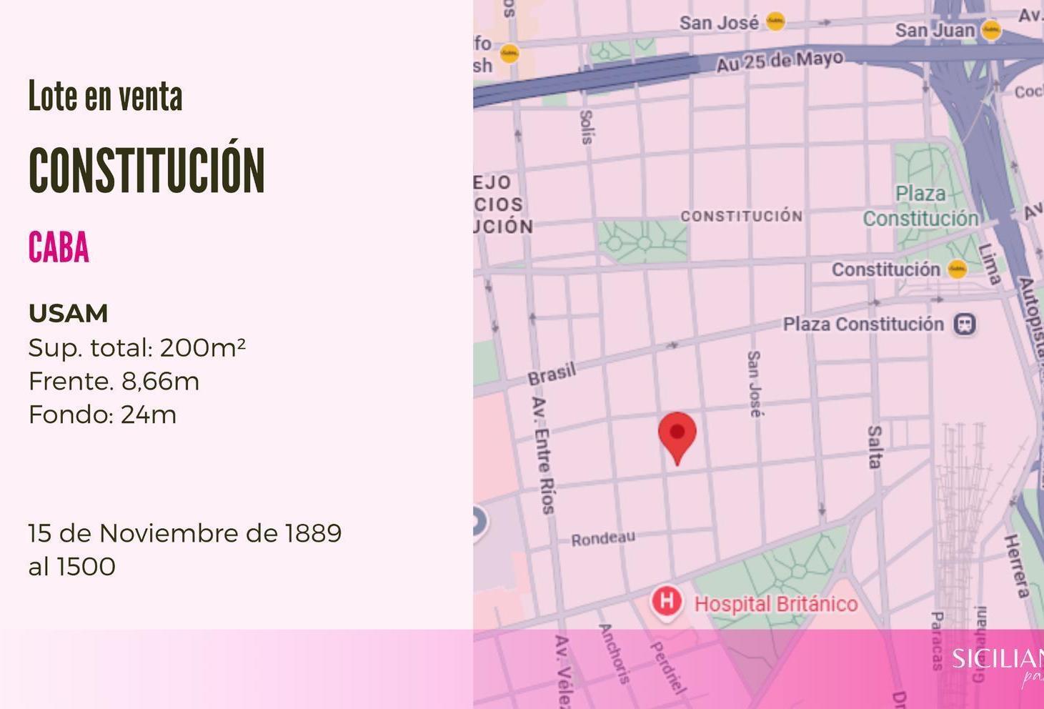 Venta, Terreno, Constitución