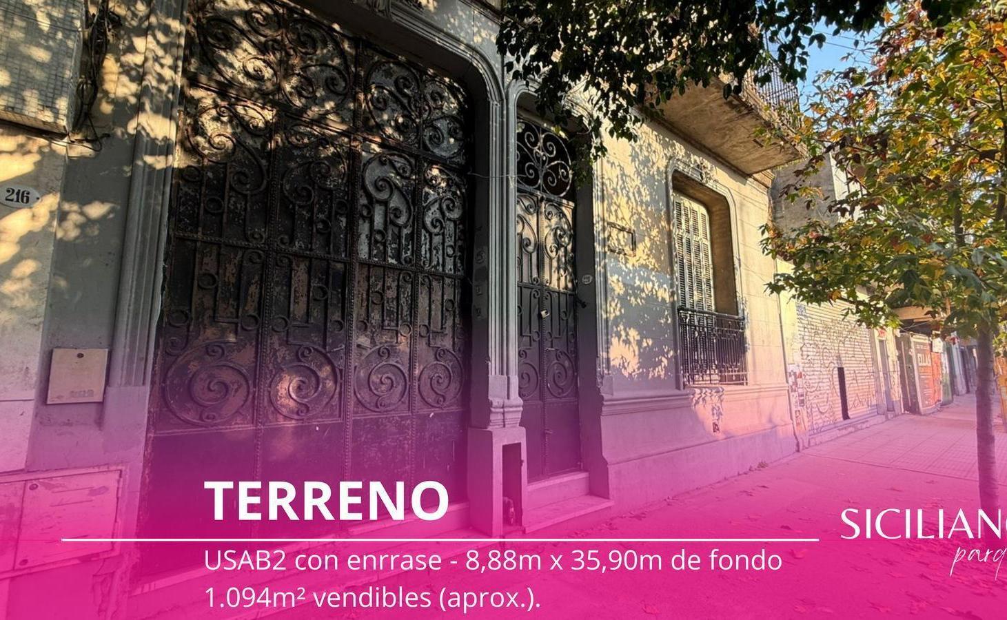 Terreno - Villa Crespo - USAB 2 - 8,88m x 35,90m de fondo - 319,2m²