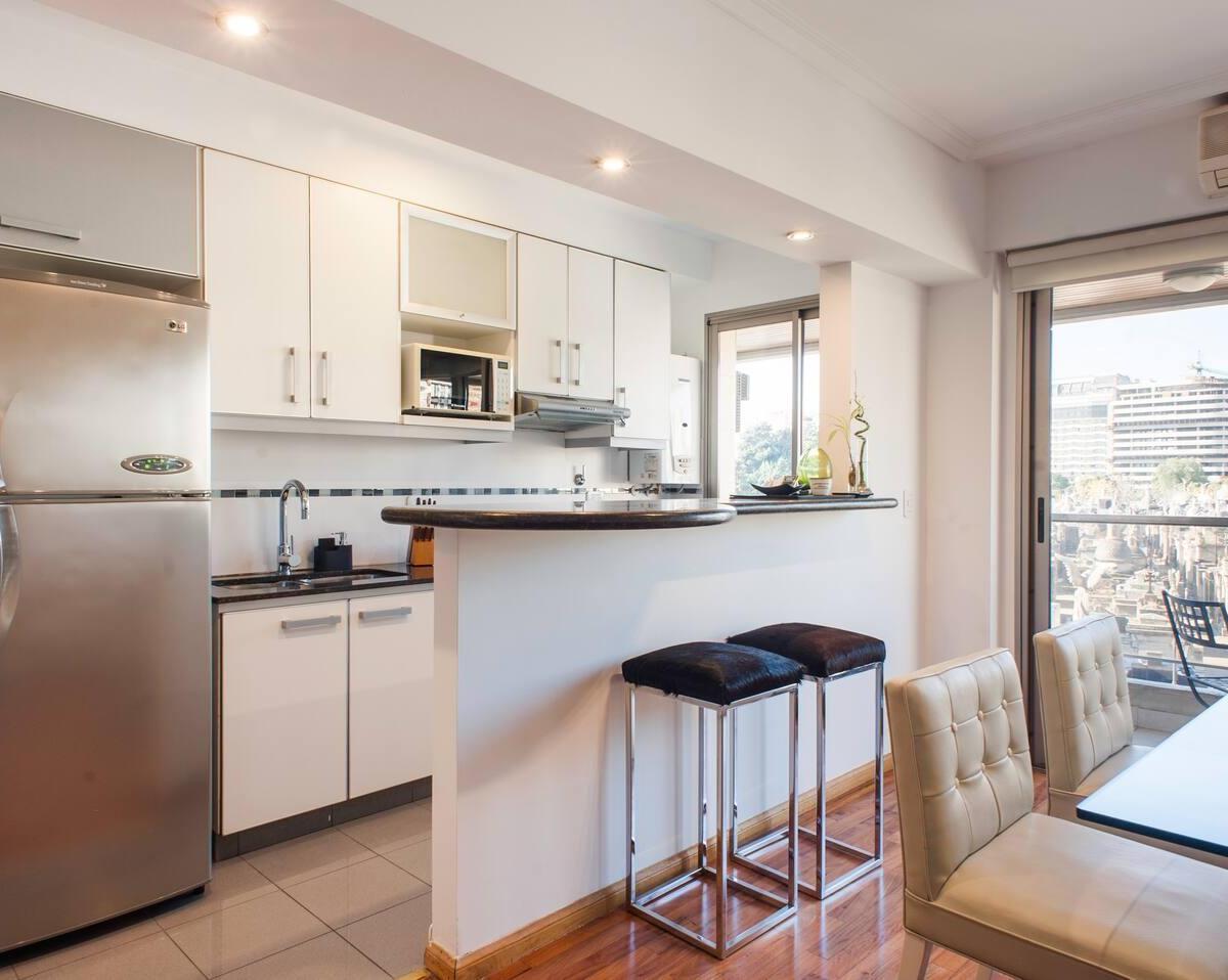 DEPARTAMENTO ALQUILER AMOBLADO EN RECOLETA 2 AMBIENTES