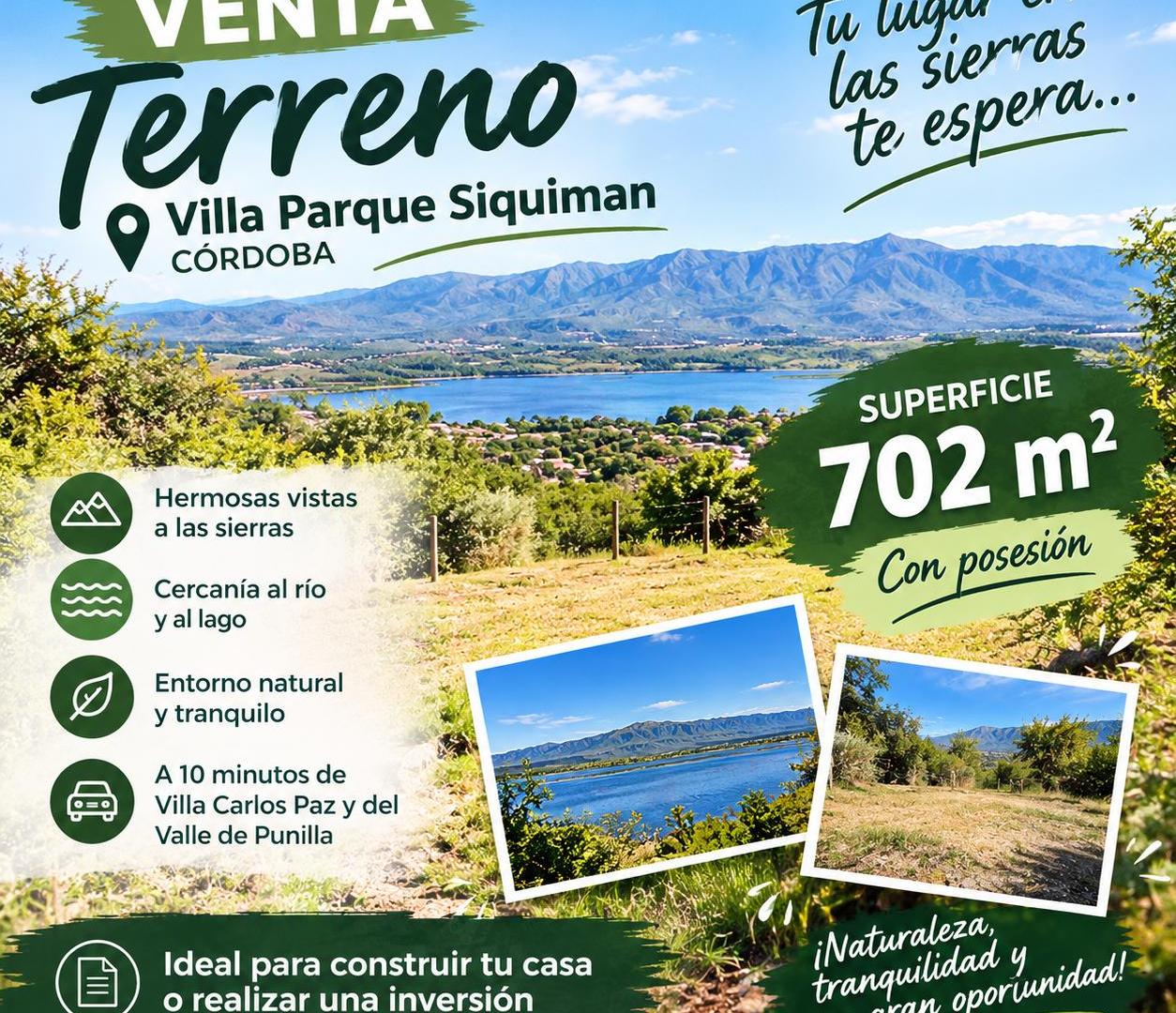 Foto de Tu lugar en las sierras te espera! Terreno de 702 m² en Villa Parque, imagen 5