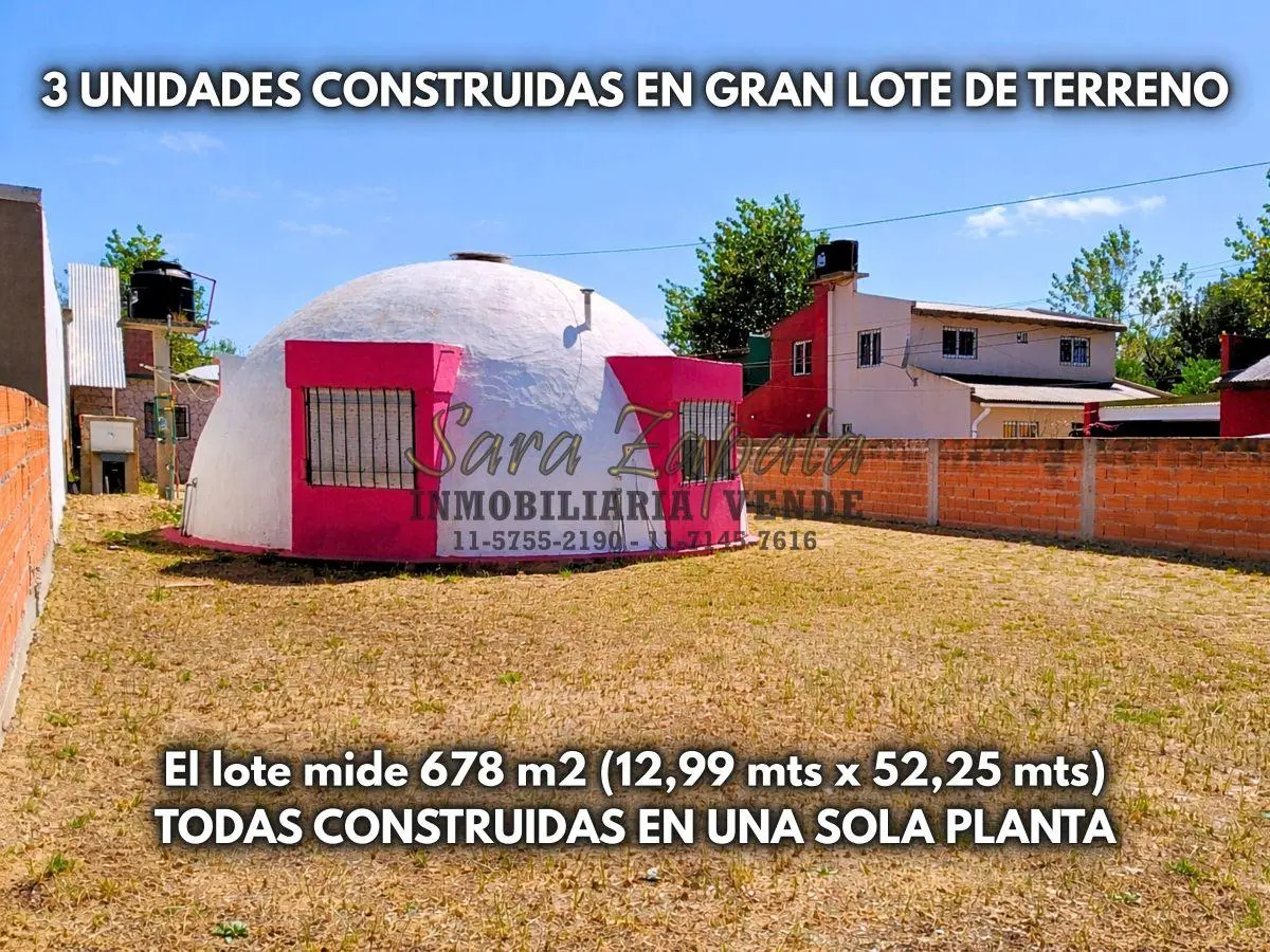 64 675 3 CASAS DE 2 AMBIENTES EN LOTE PROPIO - 2 DOMOS - VENDE SARA ZAPATA Inmobiliaria 3