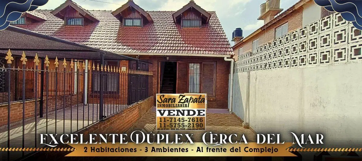 61 125 HERMOSO DÚPLEX 2 HABITACIONES 3 AMBIENTES AL FRENTE DEL COMPLEJO MAR DEL TUYÚ La Costa VENDE 3