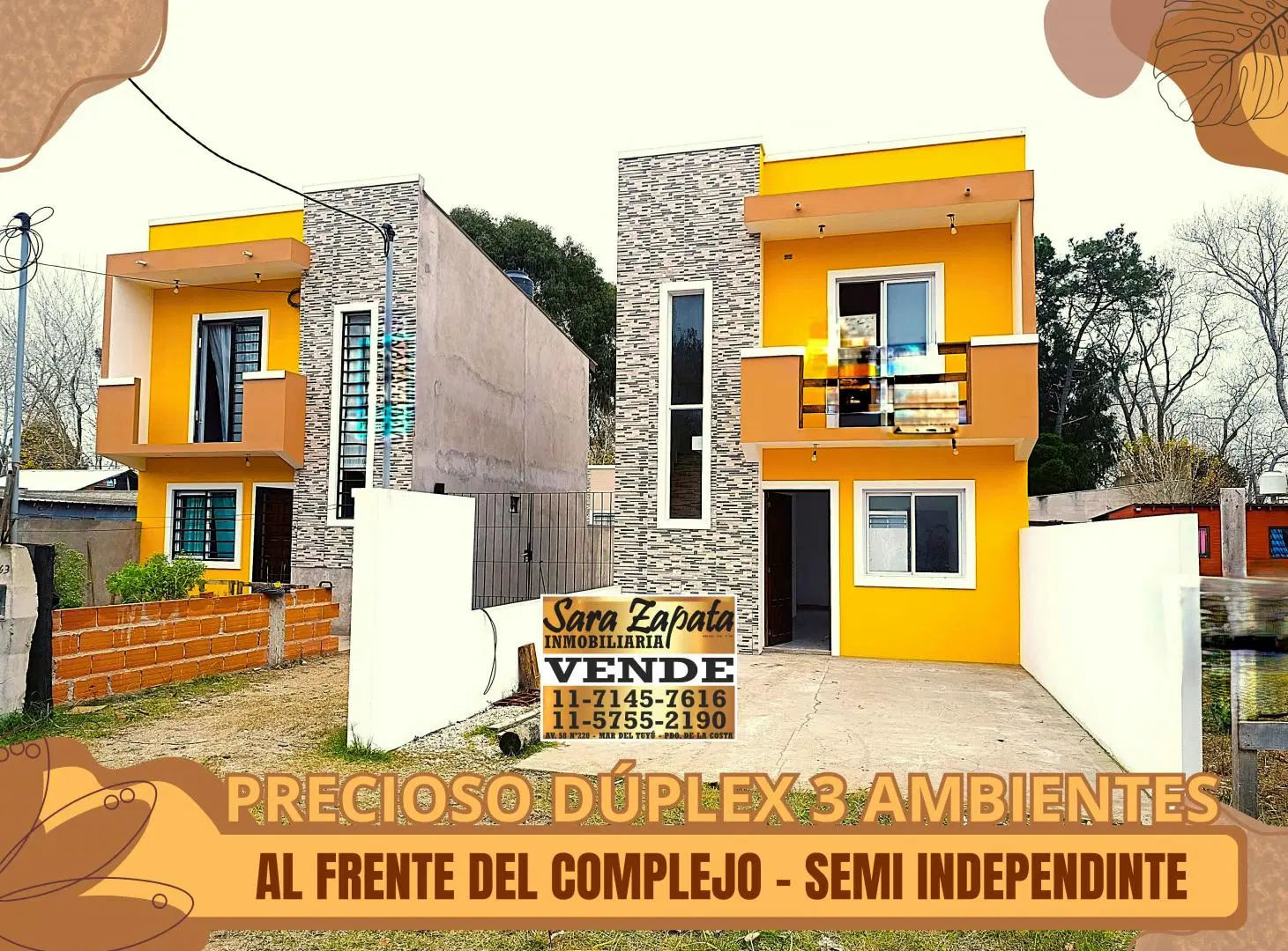 8 7463 DÚPLEX 3 AMBIENTES A ESTRENAR SEMI INDEPENDIENTE AL FRENTE MAR DEL TUYÚ VENDE SARA ZAPATA 4