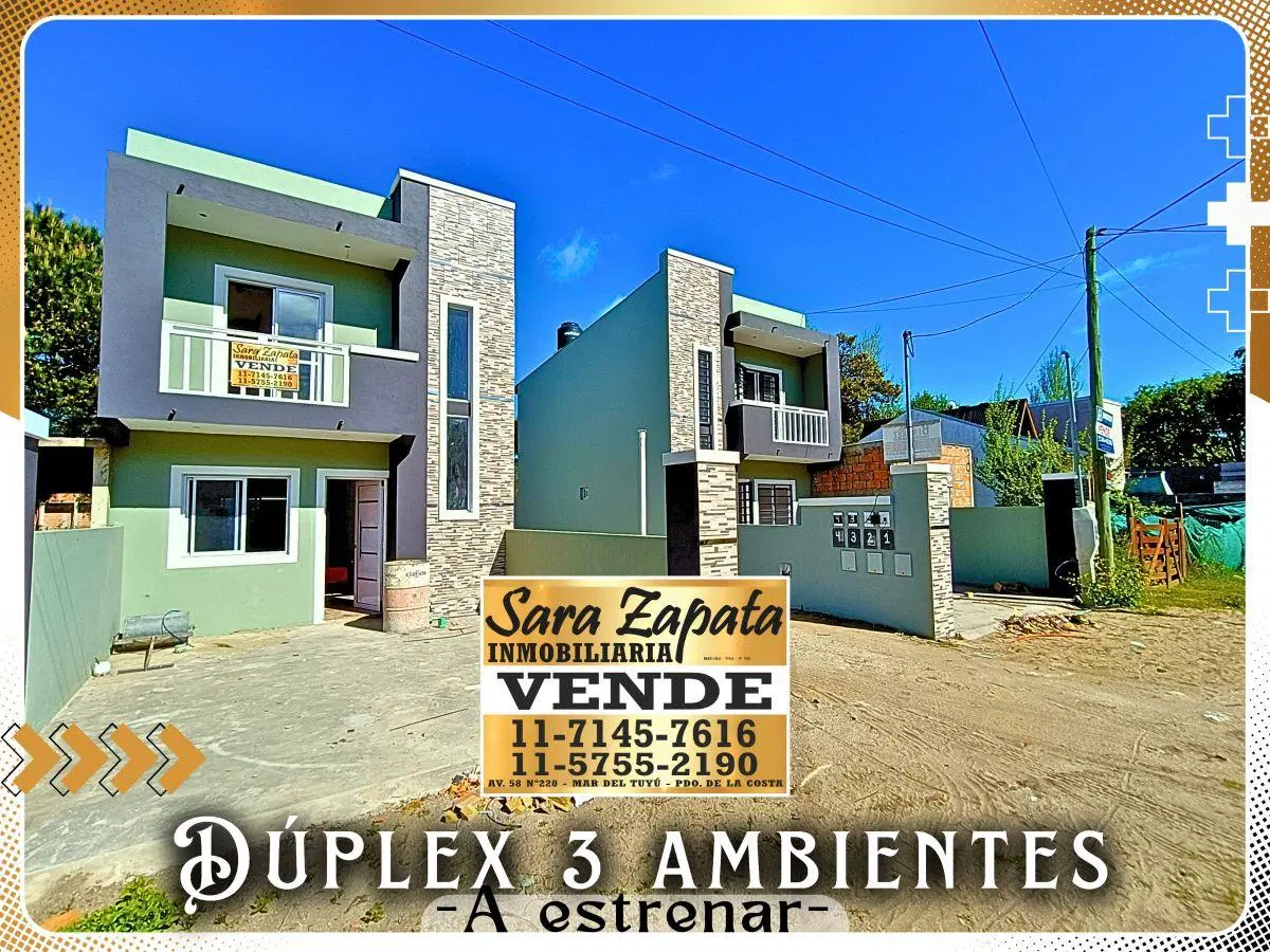 DÚPLEX 3 AMBIENTES A ESTRENAR SEMI INDEPENDIENTE AL FRENTE DEL COMPLEJO VENDE SARA ZAPATA INMOBILIAR 5