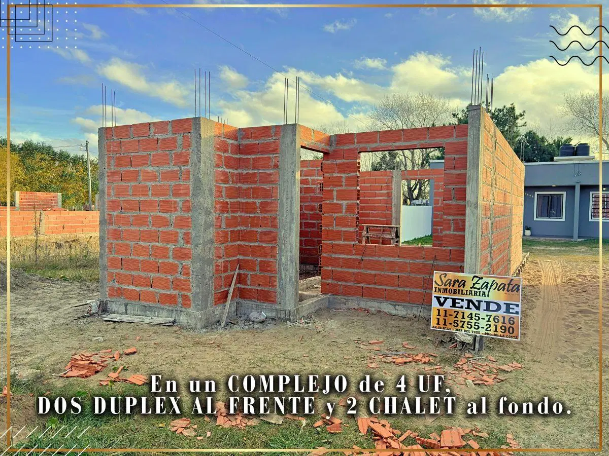 DÚPLEX SEMI INDEPENDIENTES 3 AMBIENTES A ESTRENAR MAR DEL TUYÚ VENDE EN POZO SARA ZAPATA INMOBILIARI 2