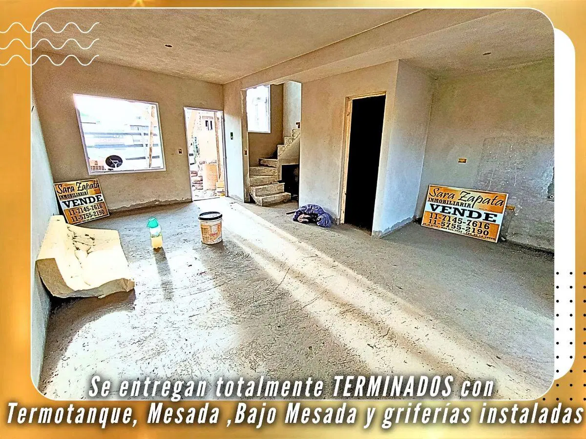 DÚPLEX Y CHALET 2 DORMITORIOS 3 AMBIENTES A ESTRENAR VENDE SARA ZAPATA INMOBILIARIA 3