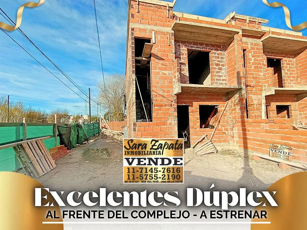 DUPLEX 3 AMBIENTES AL FRENTE DEL COMPLEJO - A ESTRENAR MAR DEL TUYÚ VENDE SARA ZAPATA INMOBILIARIA 8