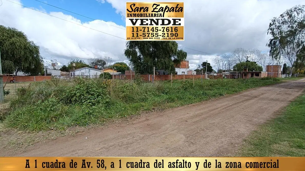 LOTE DE TERRENO BALDÍO UNIFAMILIAR 10*32 mts MAR DEL TUYÚ VENDE Sara Zapata Inmobiliaria 2