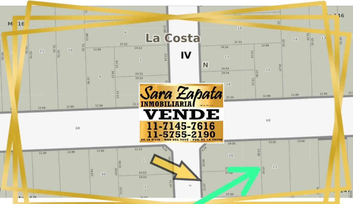 Foto de LOTE DE TERRENO BALDÍO 13*24 MAR DEL TUYÚ VENDE SARA ZAPATA Inmobiliaria, imagen 2