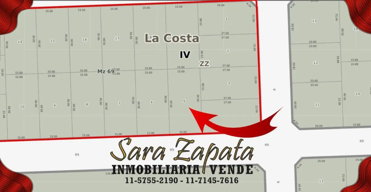 LOTE DE TERRENO BALDÍO 15*30 mts MAR DEL TUYÚ VENDE SARA ZAPATA Inmobiliaria 3