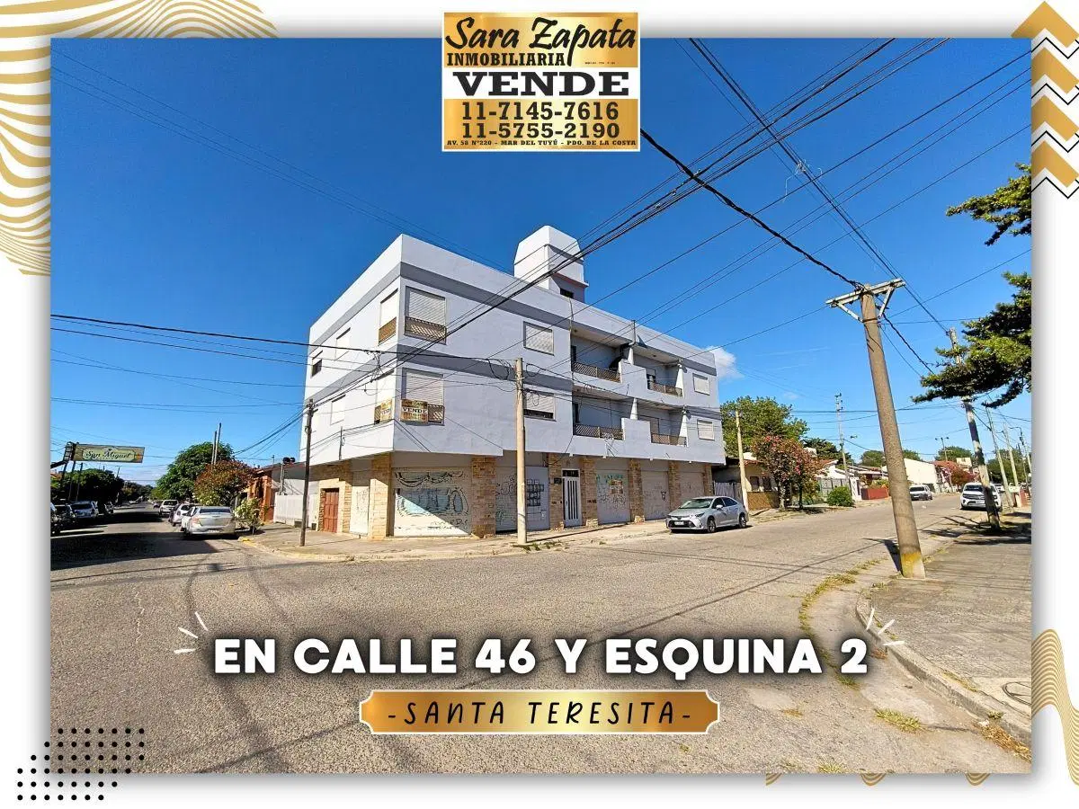 Santa Teresita DEPARTAMENTO 2 AMBIENTES SIN BALCON en CONTRAFRENTE VENDE SARA ZAPATA INMOBILIARIA 5