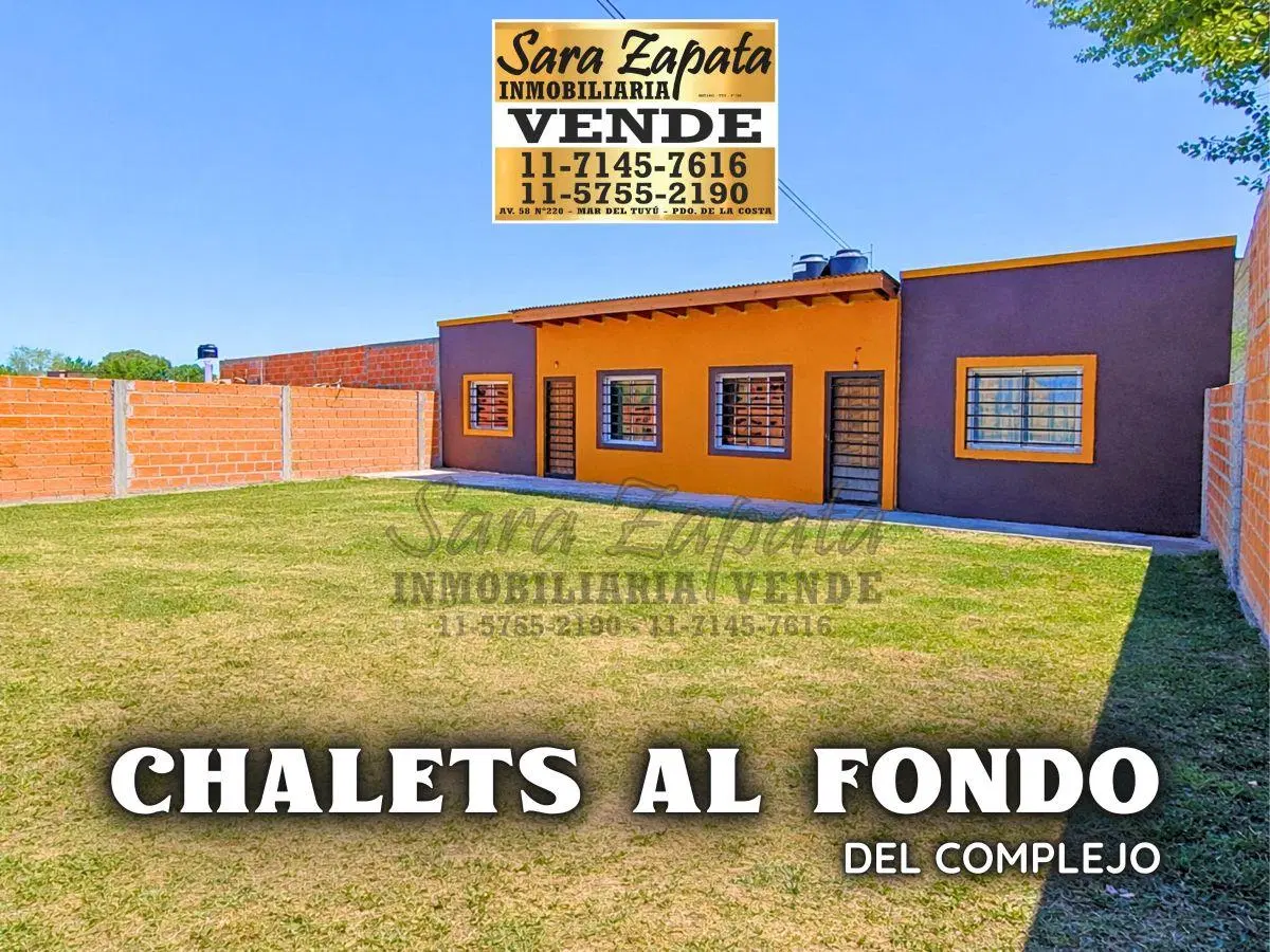 CHALET 3 AMBIENTES 2 DORMITORIOS A ESTRENAR AL FONDO DEL COMPLEJO MAR DEL TUYÚ VENDE SARA ZAPATA 5