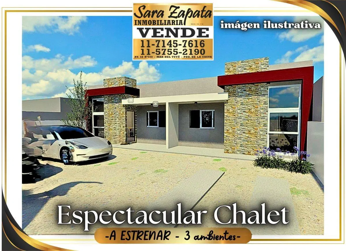 CHALET OPORTUNIDAD EN POZO 3 AMBIENTES A ESTRENAR MAR DEL TUYÚ VENDE SARA ZAPATA INMOBILIARIA 2