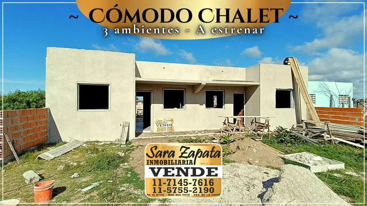 CHALET 3 AMBIENTES A ESTRENAR MAR DEL TUYÚ VENDE SARA ZAPATA INMOBILIARIA 2