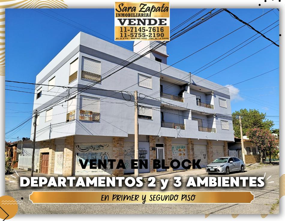 DEPARTAMENTOS EN BLOCK 2 Y 3 AMB EN 1ER PISO Santa Teresita VENDE Sara Zapata INMOBILIARIA