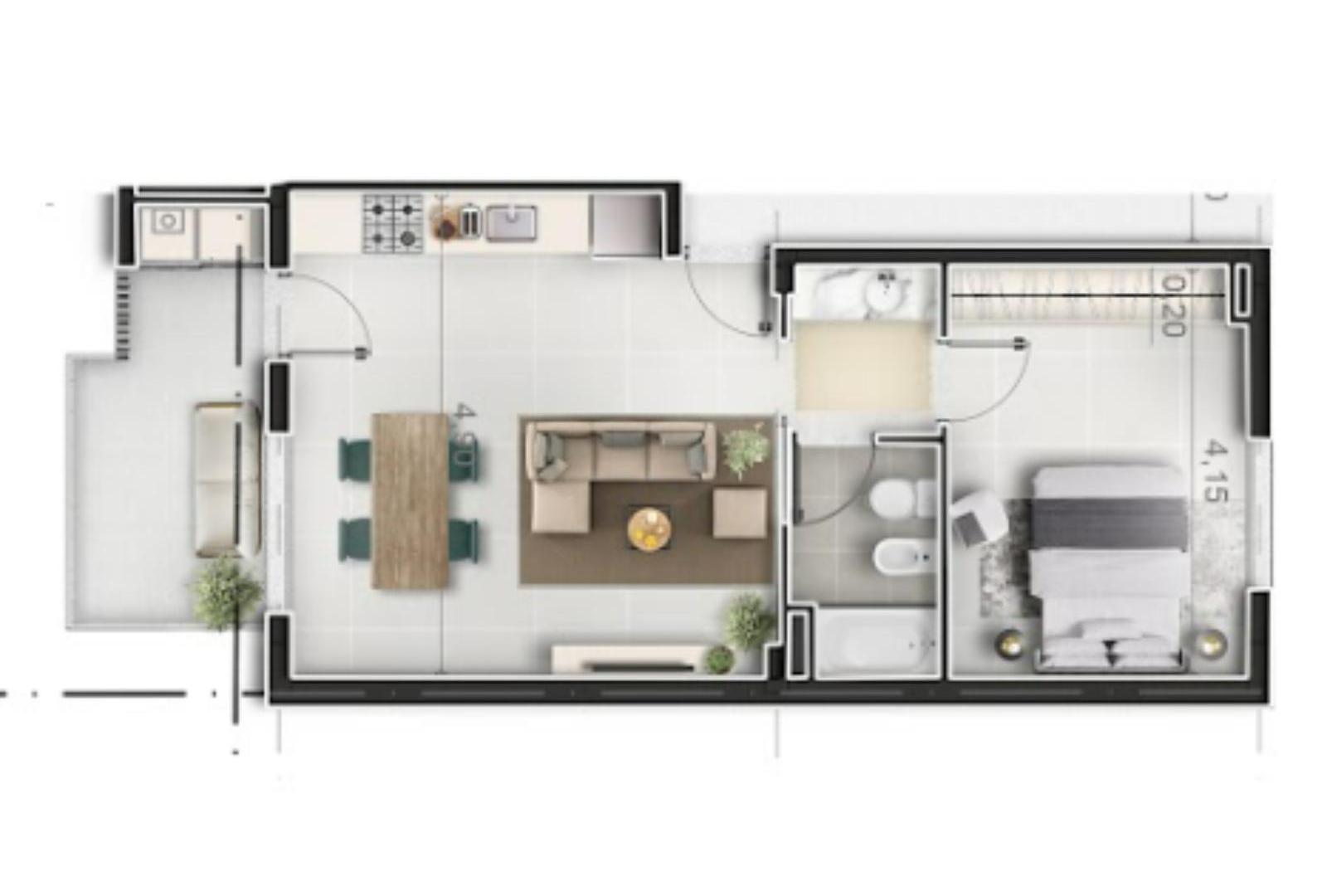 Foto de DPTO 1 DORM EN POZO C/ AMENITIES a 1 cuadra de la peatonal, imagen 5