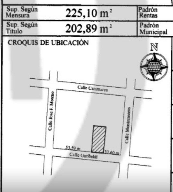 Foto de Mapa Propiedades Vende Lote en calle Garibaldi de Ciudad, imagen 1