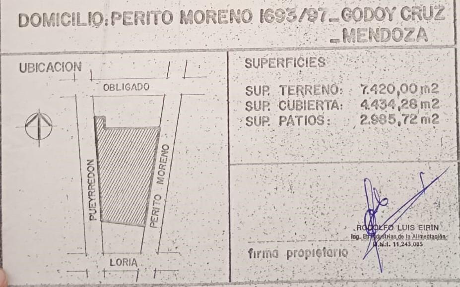 Foto de venta de terreno con galpones en godoy cruz, imagen 1