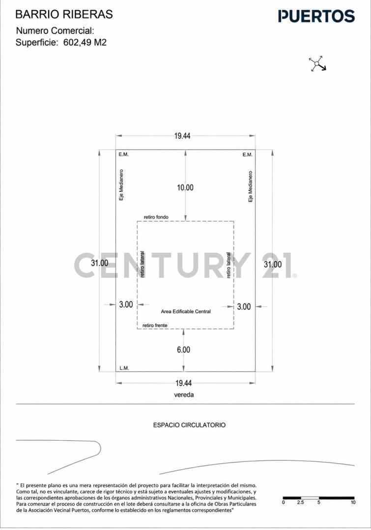 Foto de LOTE EN VENTA DE 602,49 m² - PUERTOS DEL LAGO- BARRIO RIBERAS, imagen 2