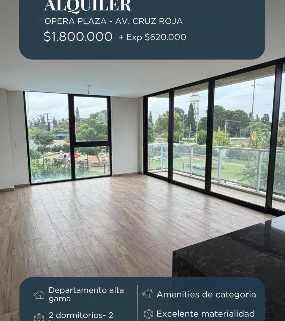 Departamento en alquiler en Opera Plaza - Av. Cruz Roja Argentina 4