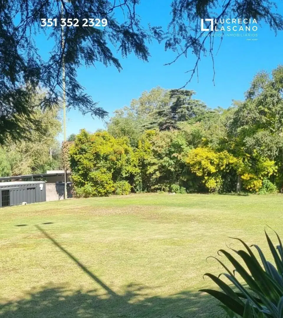 Terreno plano en Villa Allende Lomas a metros Av. Argentina 5